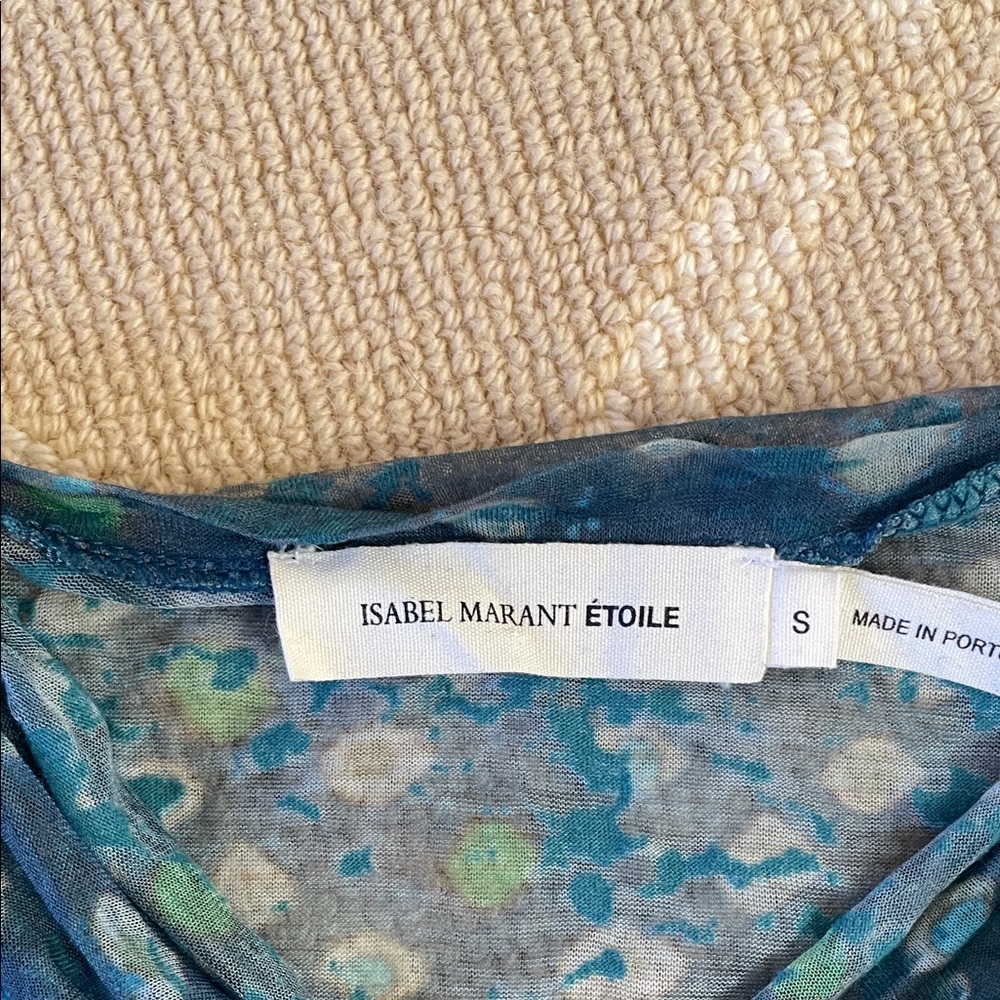 Vintage Isabel Marant ETOILE Blue , green and ivory Mini Dress - Picture 3 of 14